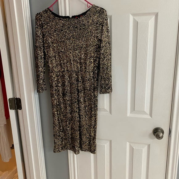 gold metallic one shoulder dress Mew Mews Kaleen One Shoulder Metallic Maxi Dress In Gold main image 1